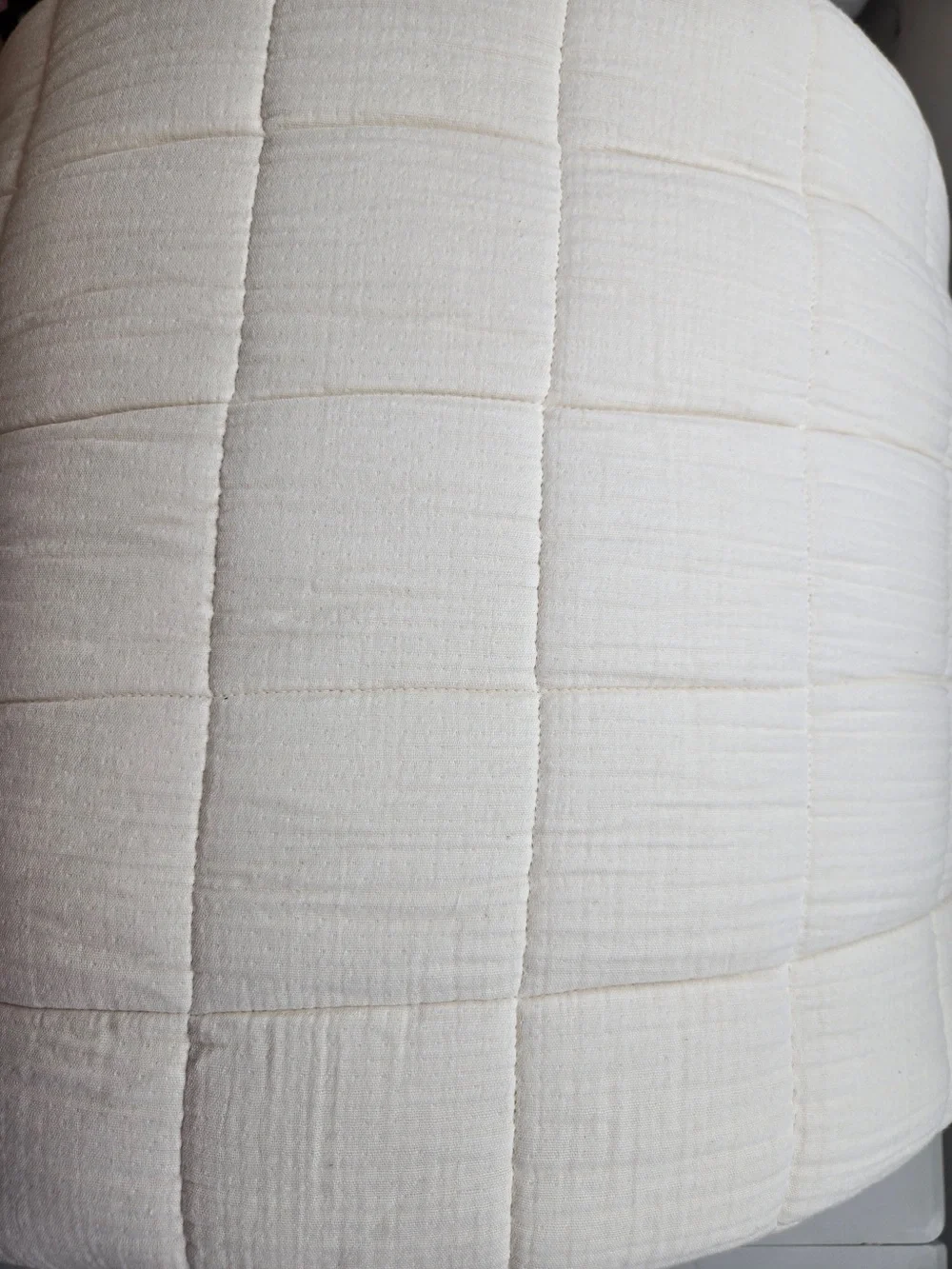 QUINCE Organic Cotton Gauze Box Quilt Set King/Cal King Undyed 9783